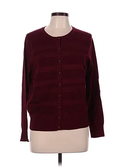 Pre-owned Charter Club Kimono In Burgundy