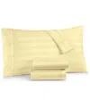 Charter Club Last Act!  1.5" Stripe 550 Thread Count 100% Cotton 4-pc. Sheet Set, California King, Ex In Yellow