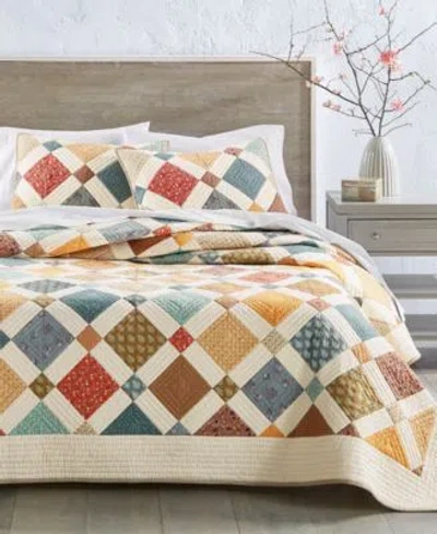 Charter Club Lattice Artisan Cotton Quilt Created For Macys In Ivory Combo