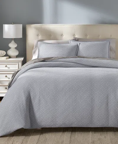 Charter Club Lattice Medallion Gray 3-pc. Comforter Set, King