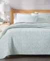 Charter Club Leaf Silhouette Quilt Set Exclusively At Macys In Blue