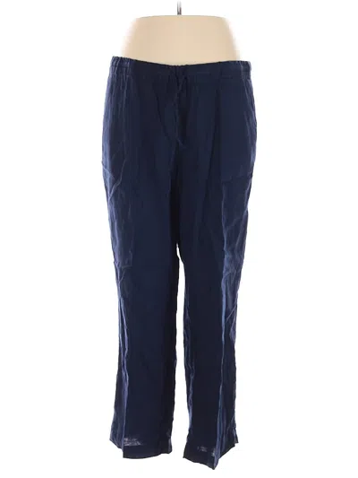 Pre-owned Charter Club Linen Pants In Blue