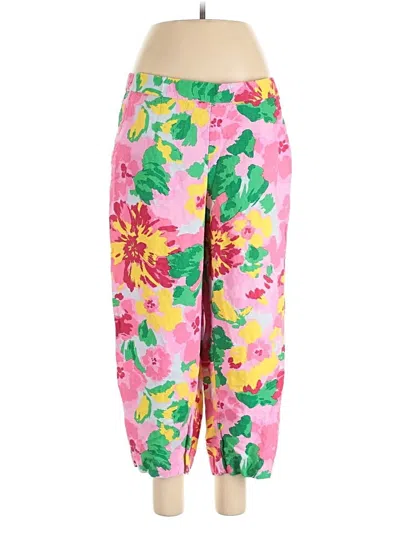 Pre-owned Charter Club Linen Pants In Pink