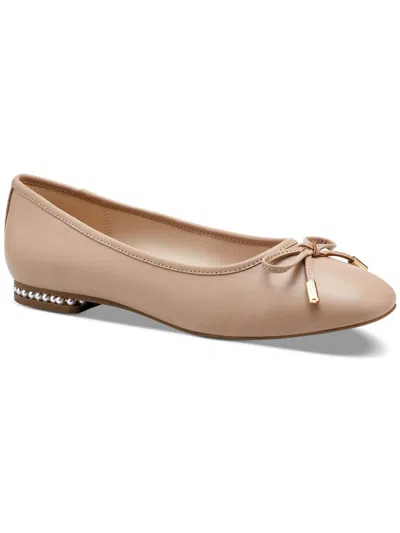 Charter Club Liyaap Womens Suede Fabric Manmade Ballet Flats In Neutral