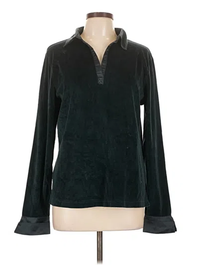 Pre-owned Charter Club Long Sleeve Blouse In Black
