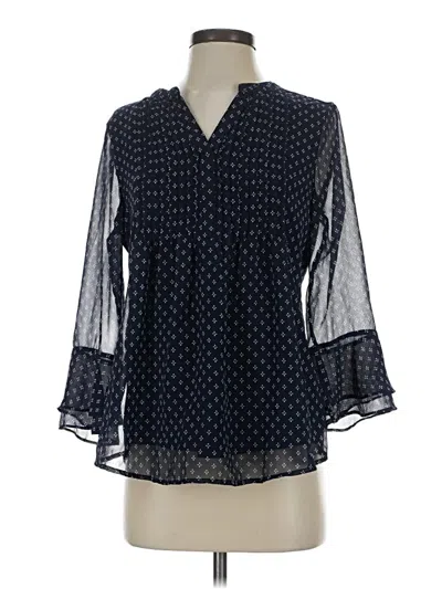 Pre-owned Charter Club Long Sleeve Blouse In Blue
