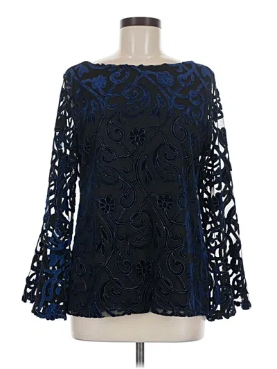 Pre-owned Charter Club Long Sleeve Blouse In Blue