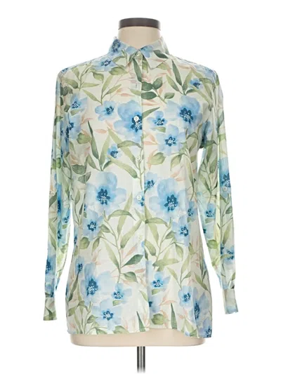 Pre-owned Charter Club Long Sleeve Blouse In Blue