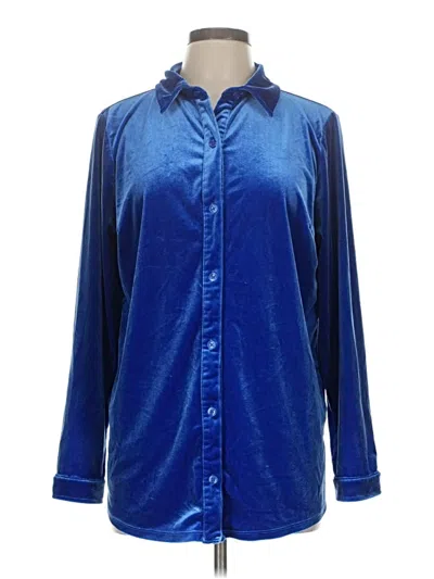 Pre-owned Charter Club Long Sleeve Blouse In Blue