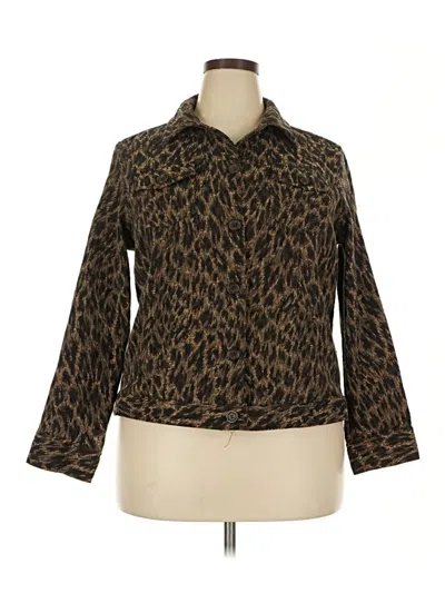 Pre-owned Charter Club Long Sleeve Blouse In Brown