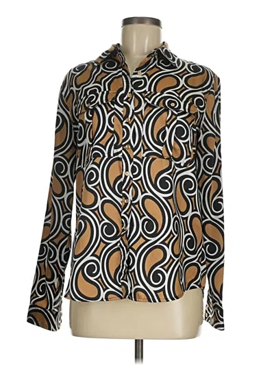 Pre-owned Charter Club Long Sleeve Blouse In Gold