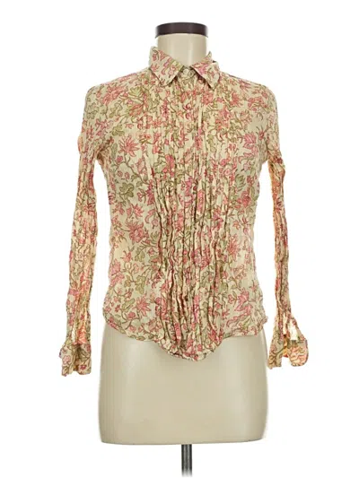 Pre-owned Charter Club Long Sleeve Blouse In Gold