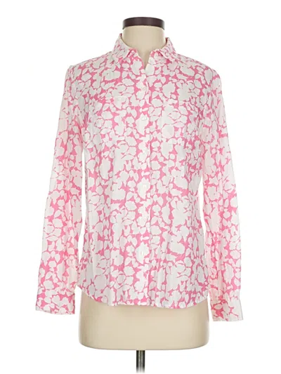 Pre-owned Charter Club Long Sleeve Blouse In Pink