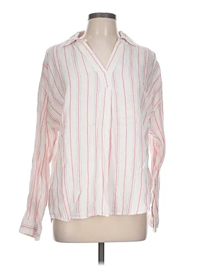 Pre-owned Charter Club Long Sleeve Blouse In Pink