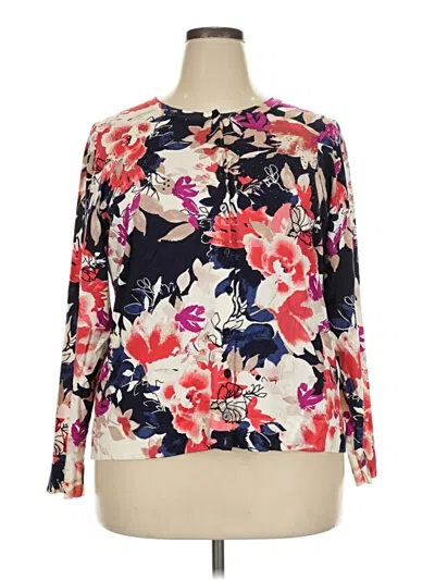 Pre-owned Charter Club Long Sleeve Blouse In Pink