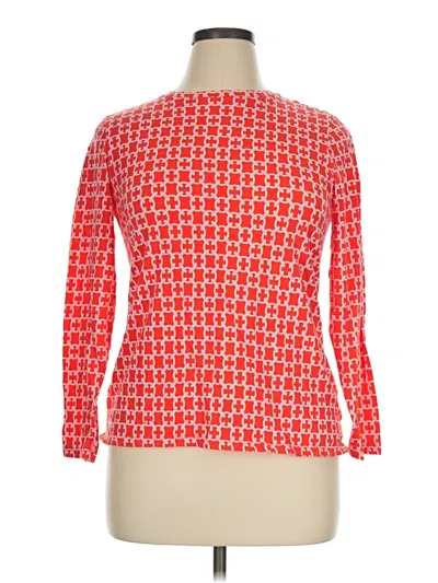 Pre-owned Charter Club Long Sleeve Blouse In Red