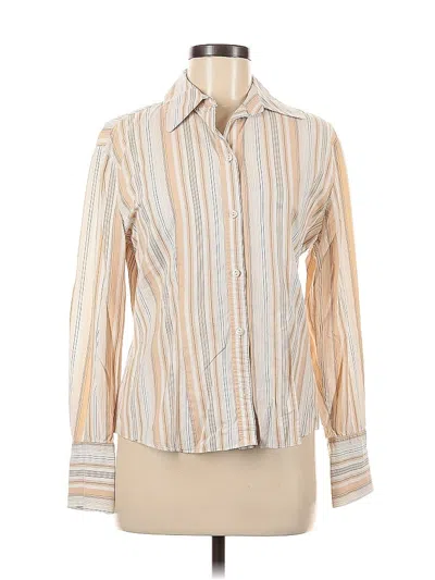 Pre-owned Charter Club Long Sleeve Blouse In White