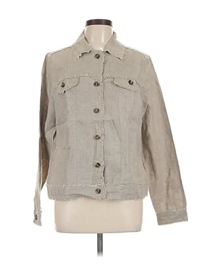 Pre-owned Charter Club Long Sleeve Button Down Shirt In Gray