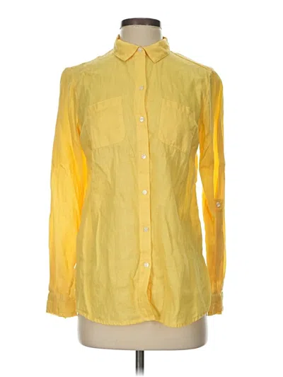 Pre-owned Charter Club Long Sleeve Button Down Shirt In Yellow