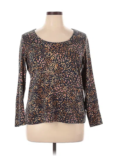 Pre-owned Charter Club Long Sleeve T-shirt In Brown