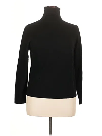 Pre-owned Charter Club Long Sleeve Top Black Turtleneck Tops