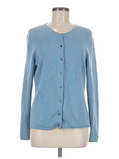 Pre-owned Charter Club Long Sleeve Top Blue Crew Neck Tops