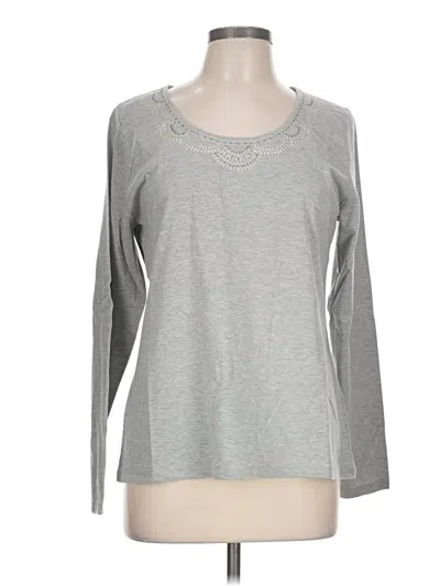 Pre-owned Charter Club Long Sleeve T-shirt In Gray