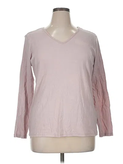 Pre-owned Charter Club Long Sleeve T-shirt In Pink