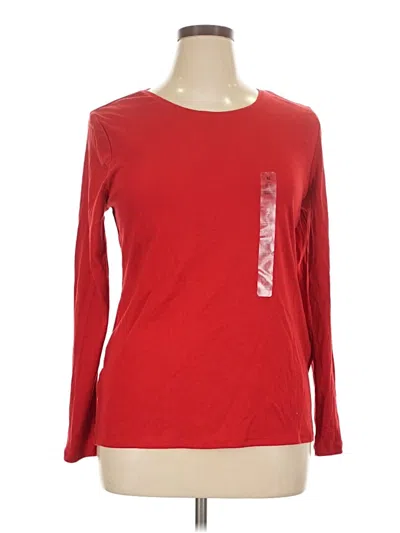Pre-owned Charter Club Long Sleeve T-shirt In Red