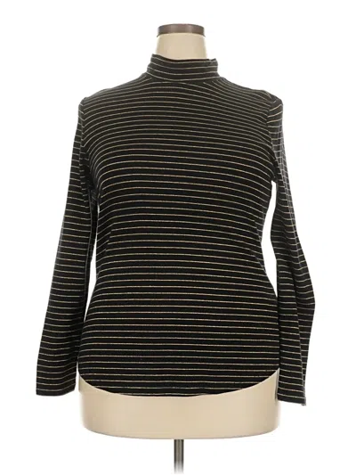 Pre-owned Charter Club Long Sleeve Turtleneck In Black