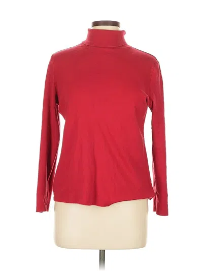 Pre-owned Charter Club Long Sleeve Turtleneck In Red