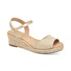 Charter Club Luchia Womens Canvas Wedge Sandals In Neutral