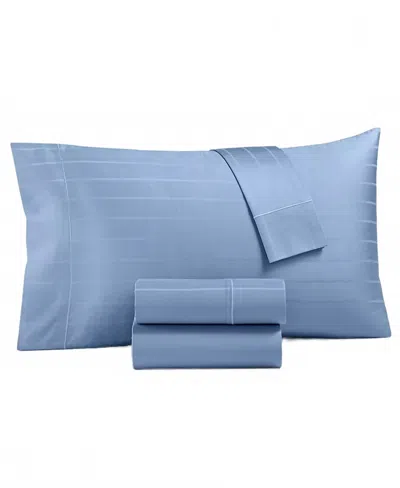 Charter Club Luxury Sleep Cool Hygrocotton Sheet Set 400 Thread Count Twin In Blue
