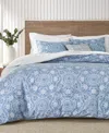 Charter Club Lyra Medallion 3-pc. Duvet Cover Set, Full/queen, Macy's Exclusive In Blue