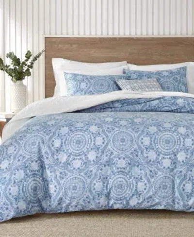Charter Club Lyra Medallion Duvet Cover Sets Macys Exclusive In Blue