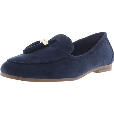 Charter Club Margott Womens Leather Tassel Smoking Loafers In Blue