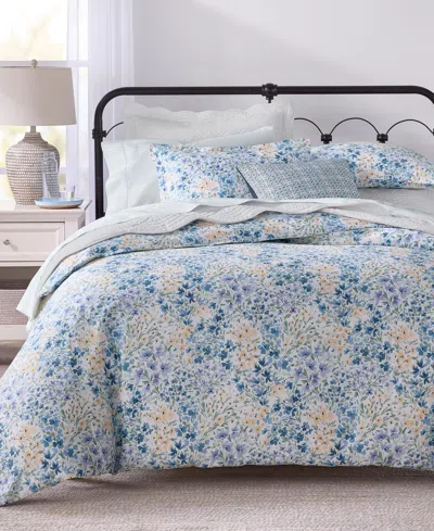 Charter Club Meadow Floral 2-pc. Duvet Cover Set, Twin In Blue