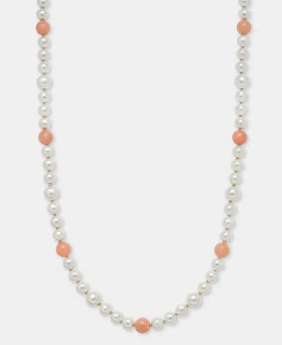 Charter Club Mixed Stone Beaded 44" Necklace, Macy's Exclusive In White
