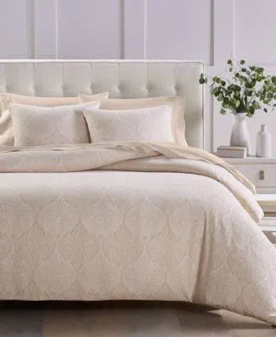 Charter Club Ogee Floral Duvet Cover Set Exclusively At Macys In Khaki