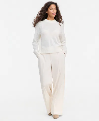 Charter Club Petite Cashmere Relaxed Crewneck Sweater, Macy's Exclusive In White