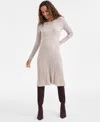 Charter Club Petite Cashmere Rib-neck Boat-neck Sweater Dress, Macy's Exclusive In Gold