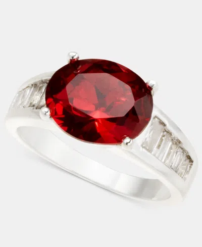 Charter Club Pink Crystal Ring, Macy's Exclusive In Silver