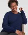 Charter Club Plus Size 100% Cashmere Crewneck Sweater, Created For Macy's In Admiral Navy