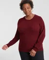 Charter Club Plus Size 100% Cashmere Crewneck Sweater, Created For Macy's In Crantini