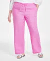 CHARTER CLUB PLUS SIZE 100% LINEN PANTS, CREATED FOR MACY'S
