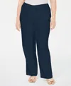 Charter Club Plus Size 100% Linen Pants, Exclusively At Macy's In Intrepid Blue