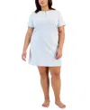 Charter Club Plus Size Cotton Ditsy Floral Henley Sleepshirt, Created For Macy's In Paisley Floral