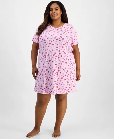 Charter Club Plus Size Cotton Essential Henley Sleep Shirt, Exclusively At Macy's