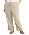CHARTER CLUB PLUS SIZE LINEN PANTS, CREATED FOR MACY'S