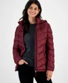 Charter Club Plus Size Packable Hooded Puffer Coat, Created For Macy's In Garnet